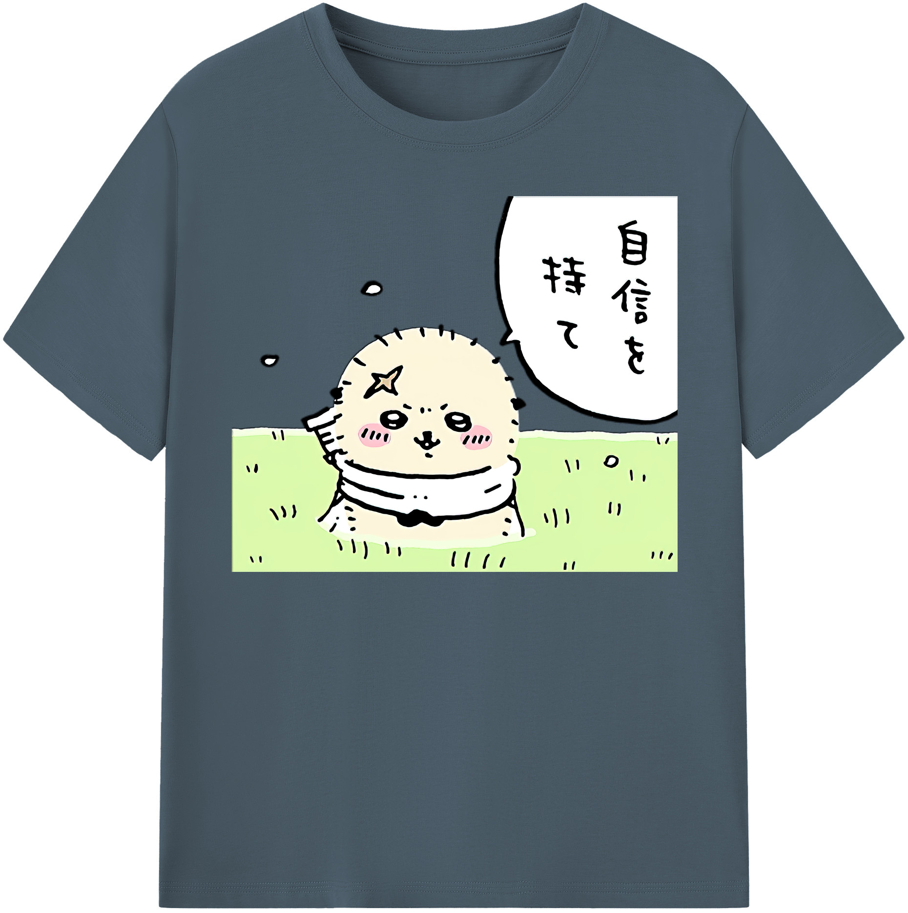 （画像用） ちいかわ ラッコ Chii-kawa Sea otter 綿100％半袖Tシャツ（フロントプリント）